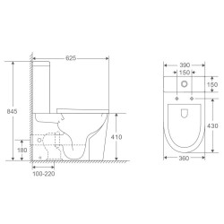 Kombi WC ROBUSTO TORNADO s FLAT sedátkem Soft-close