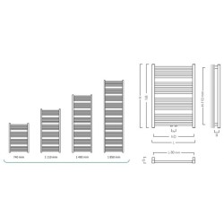 Koupelnový radiátor STICK