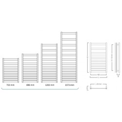 Koupelnový radiátor žebřík BELTI antracit