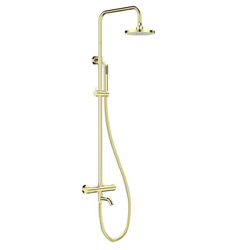 Nástenný termostatický sprchový a vaňový set VEO zlatá lesklá