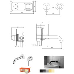 Podomietková umývadlová batéria VEO zlatá lesklá