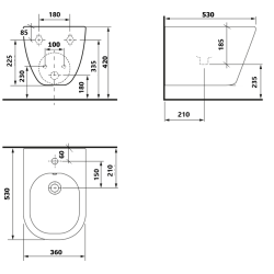 Závěsný bidet Olsen Spa ARCO