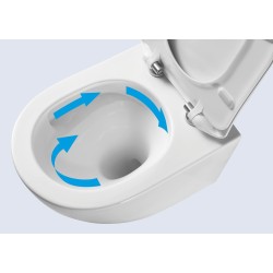 Závěsné WC OVALE BASSO TORNADO s FLAT sedátkem Soft-close