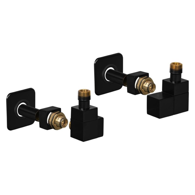 Připojovací ventil EDGE-SET, rohový hranatý ventil (Z2) kompletní sada pro radiátory