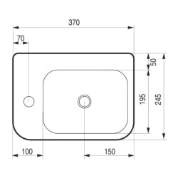 Umývátko PICCOLO MINI 37,5 × 24,5 × 13,5 cm