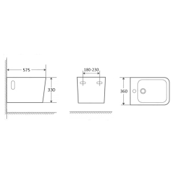 Závěsný bidet ORLO