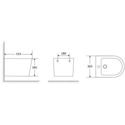 Závěsný bidet OVALE BASSO