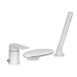 Tříotvorová vanová baterie s vodopádem ARNO 07UF37 - bílá matná