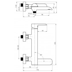 Vanová baterie ULTRA U-10/K NEW GOLD s příslušenstvím