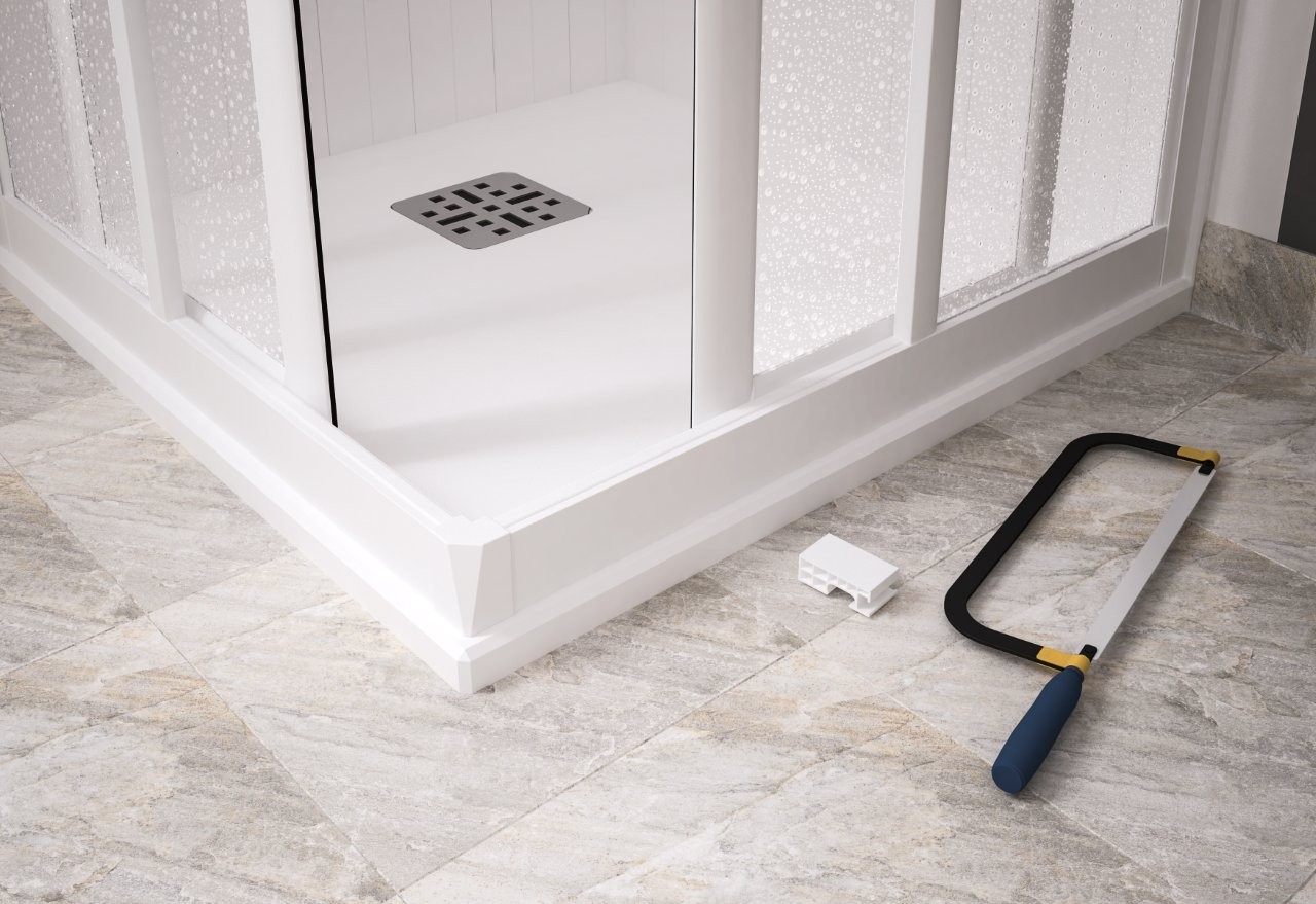 FORTE Sprchové dveře MAESTRO CENTRALE,  Barva rámu - Bílá, Rozměr A - 150 cm, Rozměr C - 185 cm, Směr zavírání - Univerzální Levé / Pravé, Výplň - Polystyrol 2,2 mm (acrilico) (BSMAC15P)