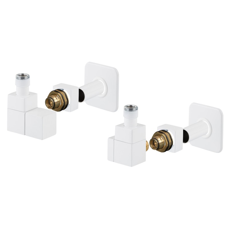 Připojovací ventil EDGE-SET, rohový hranatý ventil (Z2) kompletní sada pro radiátory