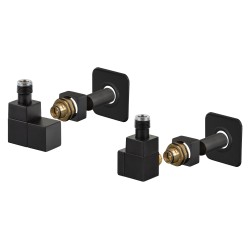 Připojovací ventil EDGE-SET, rohový hranatý ventil (Z2) kompletní sada pro radiátory