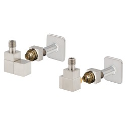 Připojovací ventil EDGE-SET, rohový hranatý ventil (Z2) kompletní sada pro radiátory