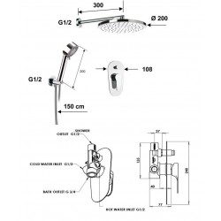 Podomítková sprchová baterie  FONTI 09S02