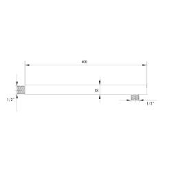 Držiak hlavovej sprchy zo steny NEW, hranatý