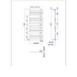 Koupelnový radiátor POP STAR barva zlatá