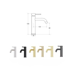 Stojanková umývadlová batéria VEO II zlatá brúsená