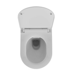 Závesné WC TIBERA RIMLESS, so sedadlom Soft-close, priznaná montáž