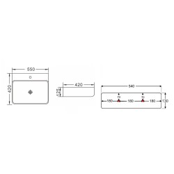 Umývadlo PIENO - nástenné aj na dosku