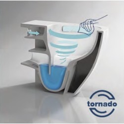 Kombi WC RUBIKON TORNADO se sedátkem Soft-close, zadní odpad