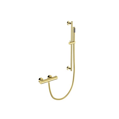 Nástěnný termostatický sprchový set VEO zlatá lesklá