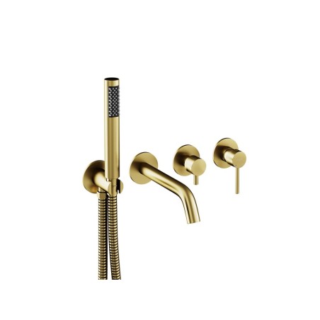 Podomítkový 4-otvorový vanový set VEO zlatá broušená