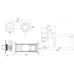 Podomietková umývadlová batéria DECCO Zlatá brúsená