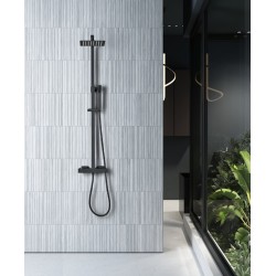 Sprchový nástěnný set s termostatickou baterií PONTOS 250 BLACK