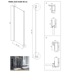 Boční panel ke sprchovým dveřím DUO SLIDE