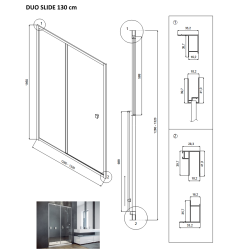 Sprchové dveře DUO SLIDE BLACK