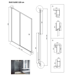 Sprchové dveře DUO SLIDE BLACK