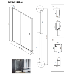 Sprchové dveře DUO SLIDE BLACK