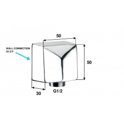 Vývod zo steny RE309S pre podomietkové batérie