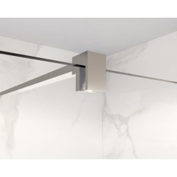 Walk-in bezdvéřový a bezbariérový sprchový kout LAGOS CHROM NEW 200 cm