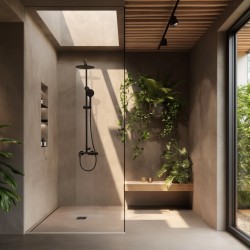 Sprchový set s pákovou baterií ULTRA-10 OLO BLACK, černá