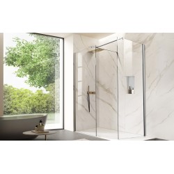 Walk-in bezdvéřový a bezbariérový sprchový kout LAGOS CHROM NEW 200 cm