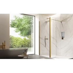 Walk-in bezdvéřový a bezbariérový sprchový kout LAGOS GOLD NEW 200