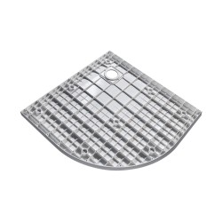 Čtvrtkruhová sprchová vanička VEXO MARBLE - bílá