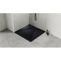 Štvorcová sprchová vanička VEXO - čierna