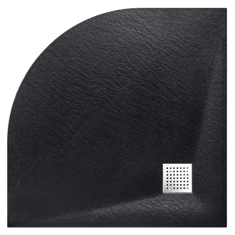 Štvrťkruhová sprchová vanička VEXO - čierna