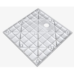 Čtvercová sprchová vanička VEXO MARBLE - bílá