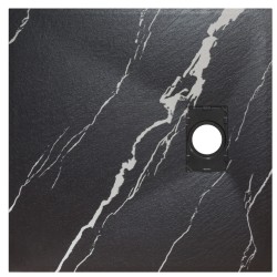 Čtvercová sprchová vanička VEXO MARBLE - černá