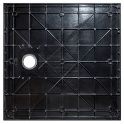 Čtvercová sprchová vanička VEXO MARBLE - černá