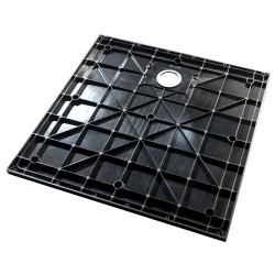 Štvorcová sprchová vanička VEXO MARBLE - čierna