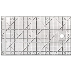 Obdĺžniková sprchová vanička VEXO MARBLE - biela