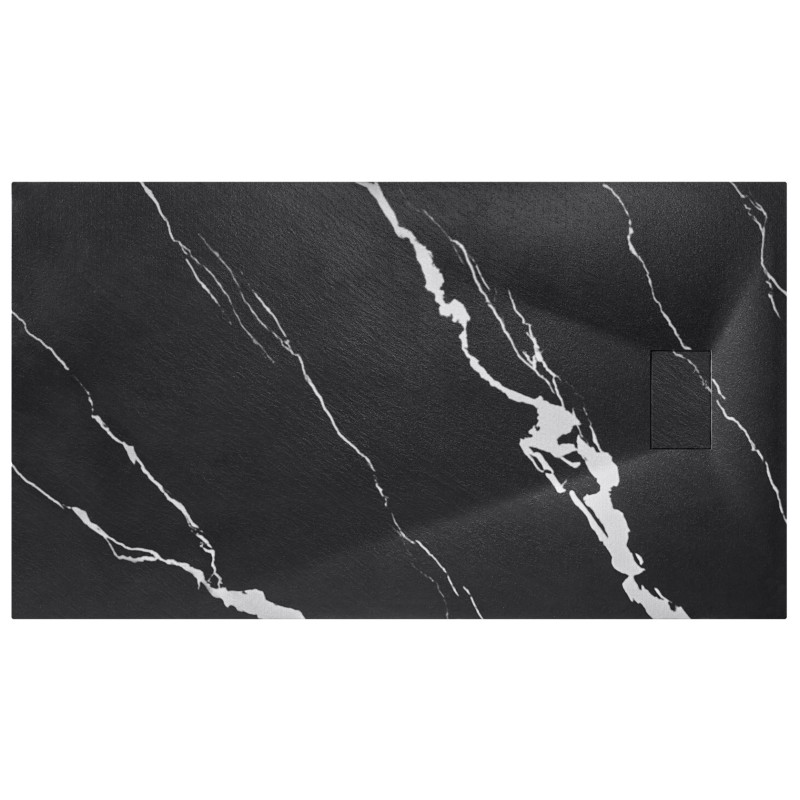 Obdĺžniková sprchová vanička VEXO MARBLE - čierna