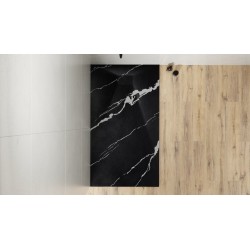 Obdĺžniková sprchová vanička VEXO MARBLE - čierna