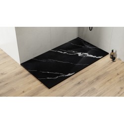 Obdĺžniková sprchová vanička VEXO MARBLE - čierna