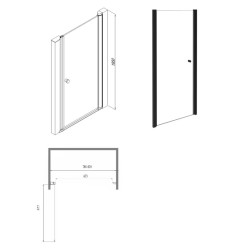 Bezrámové sprchové dveře SINCO BLACK