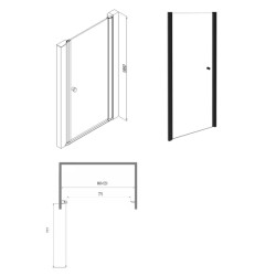 Bezrámové sprchové dveře SINCO BLACK